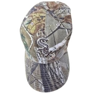White Sox Real Tree Camo Baseball Cap Size XXL Clean !!